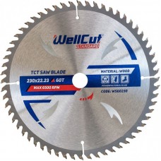 WellCut Standart Круг (диск) пильний по дереву 230x22, 2 мм 60Т