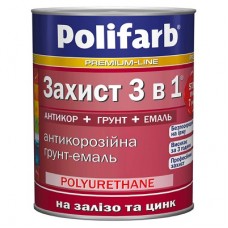 Polifarb Грунт-емаль Захист 3 в 1 чорна (2,7 кг)