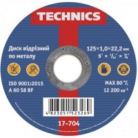 Technics Круг (диск) отрезной по металлу 125x1x22,2 мм