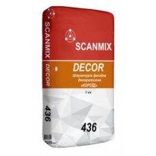 Scanmix DEKOR 436 Штукатурка декоративная «Короед» зерно 3,0 мм белая (25 кг)