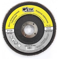 Werk Круг (диск) пелюстковий торцевий 125x22, 2 мм 120 зерно