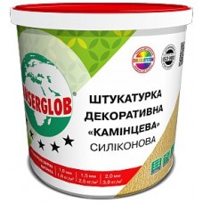 Anserglob Штукатурка декоративна Камінцева силіконова зерно 1,5 мм біла (25 кг)